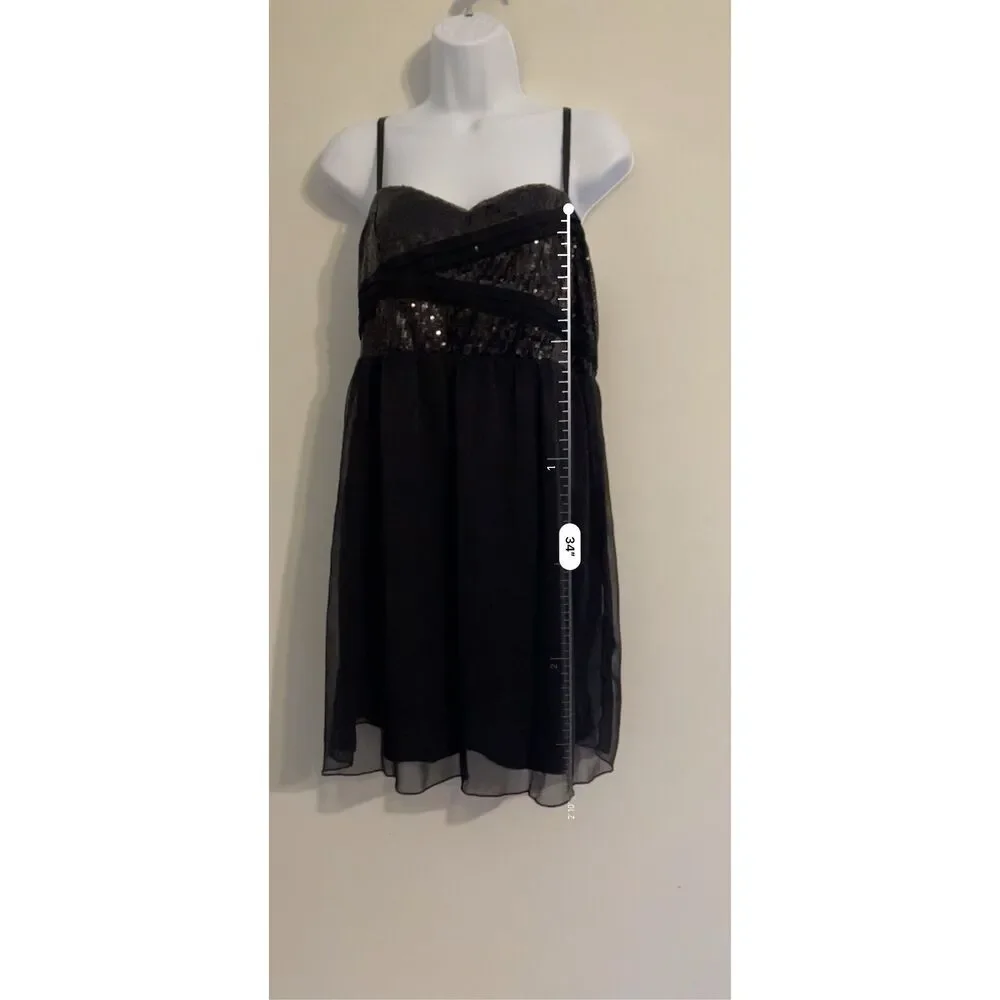 Women’s Black American Rag Sequined Mini Dress/Top - Picture 4 of 8
